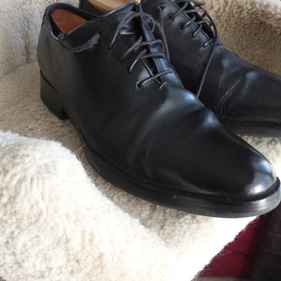 Cole Haan Black Laceups Whole-cut Leather Construction - Picture 7 of 12